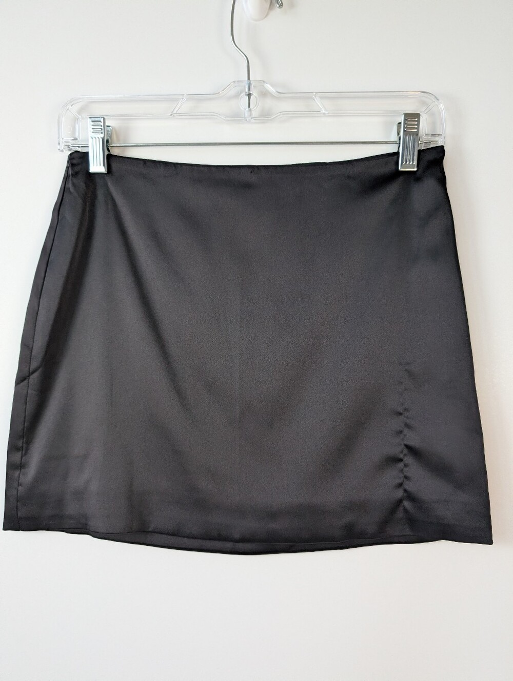 Sunday Best Aritzia Black Satin-Look Mini Skirt